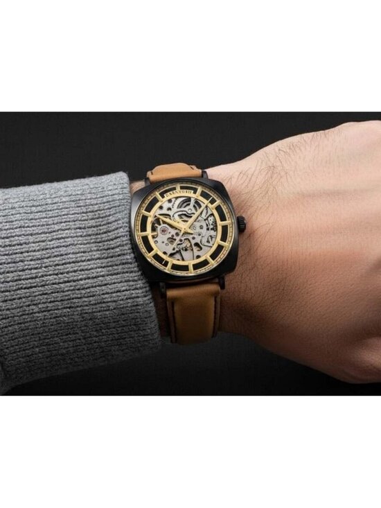 NWT Thomas Earnshaw Moorgate Gold-tone Dial Men\'s Watch